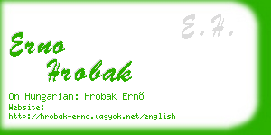 erno hrobak business card