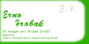 erno hrobak business card